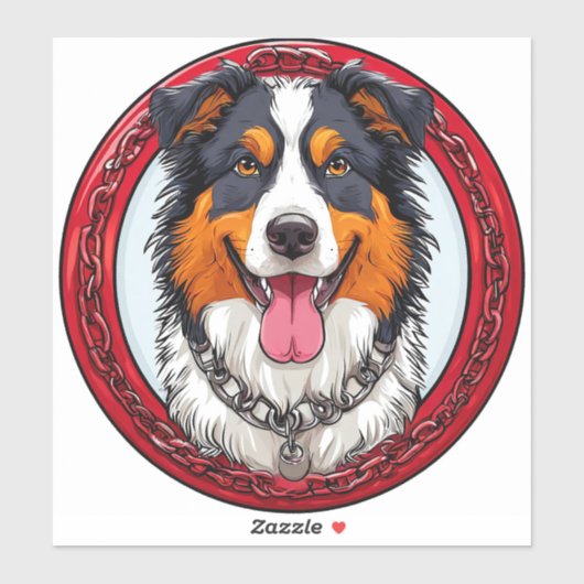Cooler reinrassiger Hund Aufkleber (Blatt)