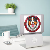 Cooler reinrassiger Hund Aufkleber (Laptop auf Schreibtisch)
