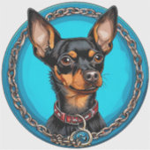 Cooler reinrassiger Hund Aufkleber (Vorderseite)