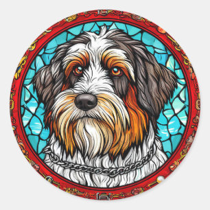 Cooler reinrassiger Hund Runder Aufkleber