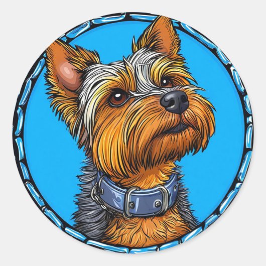 Cooler reinrassiger Hund Runder Aufkleber (Vorderseite)