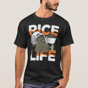 Cooler Reis Ist Leben Männer Frauen Asiatisch Fili T-Shirt