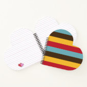 Cooler Retro-70er Streifen Blau braun Notizblock (Innenseite)