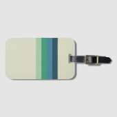 Cooler Retro 70er Streifen Meer-Schaum grün-blau Gepäckanhänger (Vorderseite (Horizontal))