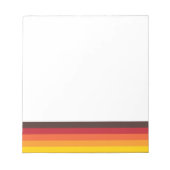 Cooler Retro-70er Streifen Orange Yellow Notepad Notizblock (Vorderseite)