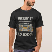 Cooler Retro-80er Hip Hop Kickin it Old School T-Shirt (Vorderseite)
