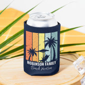 Cooler Retro Beach Urlaub Custom Navy Blue Dosenkühler