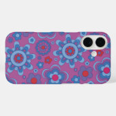Cooler Retro-Blume-Power Case-Mate iPhone Hülle (Rückseite (Horizontal))