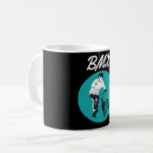 Cooler Retro BMX Stil Kaffeetasse (Vorderseite Links)
