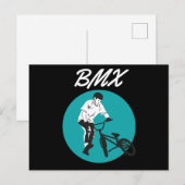 Cooler Retro BMX Stil Postkarte (Vorne/Hinten)