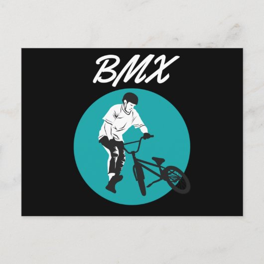 Cooler Retro BMX Stil Postkarte (Vorderseite)