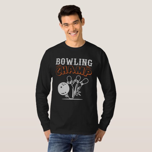 Cooler Retro-Bowling Champ Herren's Long Sleeve T-Shirt (Vorne ganz)