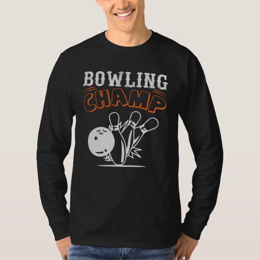 Cooler Retro-Bowling Champ Herren's Long Sleeve T-Shirt (Vorderseite)