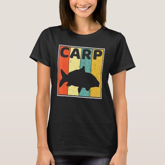 Cooler Retro-Carp-Fisch T-Shirt (Vorderseite)