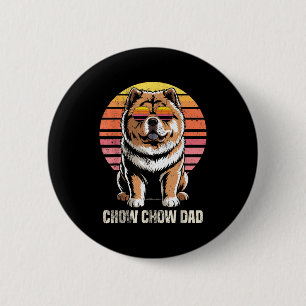 Cooler Retro Chow Chow Vater Lustig Vintage Hundeb Button