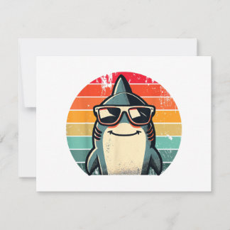Cooler Retro-Hai in Sonnenbrille 70er 80er 90s Fun