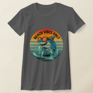 Cooler Retro-Hai mit Sonnenbrille - Beach Vibes nu T-Shirt