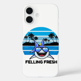 Cooler Retro-Hai mit Sonnenbrille iPhone 16 Hülle