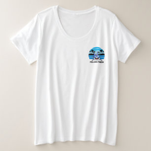 Cooler Retro-Hai mit Sonnenbrille Große Größe T-Shirt
