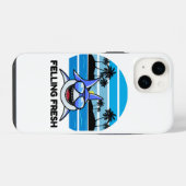 Cooler Retro-Hai mit Sonnenbrille iPhone Hülle (Rückseite (Horizontal))