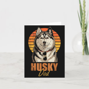 Cooler Retro Husky-Vater Lustig Vintage Hunde Lieb Karte
