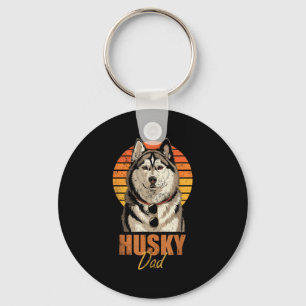 Cooler Retro Husky-Vater Lustig Vintage Hunde Lieb Schlüsselanhänger