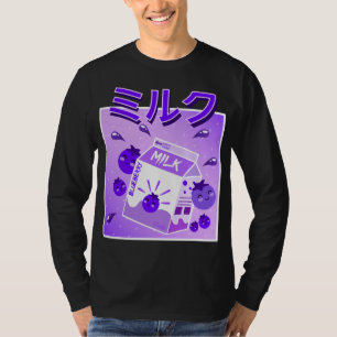Cooler Retro-Japanischer Kawaii-Blau-Milch-Shake a T-Shirt