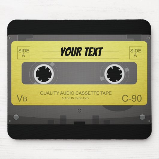 Cooler Retro Kassette Entwurf Mousepad (Vorne)