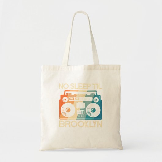 Cooler Retro No Sleep Til Brooklyn Old School Port Tragetasche (Vorne)