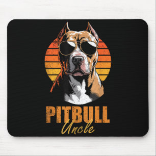 Cooler Retro-Onkel Tbull Lustig Vintage Hunde Lieb Mousepad
