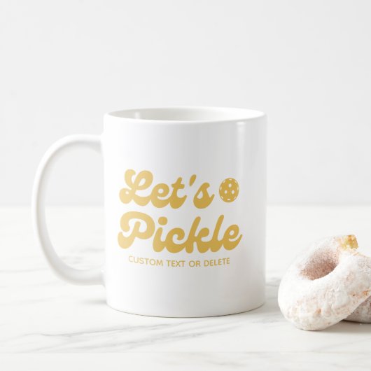 Cooler Retro-Personalisierter Text Kaffeetasse (Mit Donut)