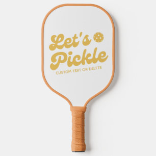 Cooler Retro-Personalisierter Text Pickleball Schläger