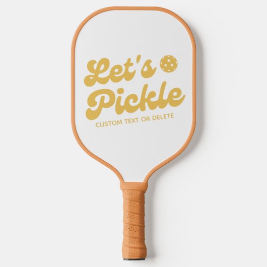 Cooler Retro-Personalisierter Text Pickleball Schläger (Vorderseite)