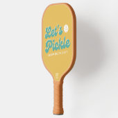 Cooler Retro-Personalisierter Text Pickleball Schläger (Links)