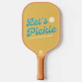 Cooler Retro-Personalisierter Text Pickleball Schläger (Rückseite)