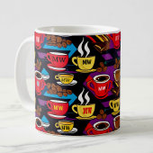 Cooler Retro-Pop-Stil mit eigenen Initialen Kaffeetasse