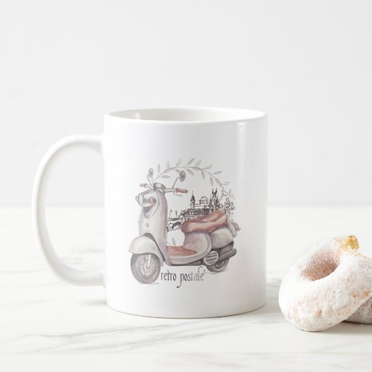 Cooler Retro Roller Kaffeetasse (Mit Donut)