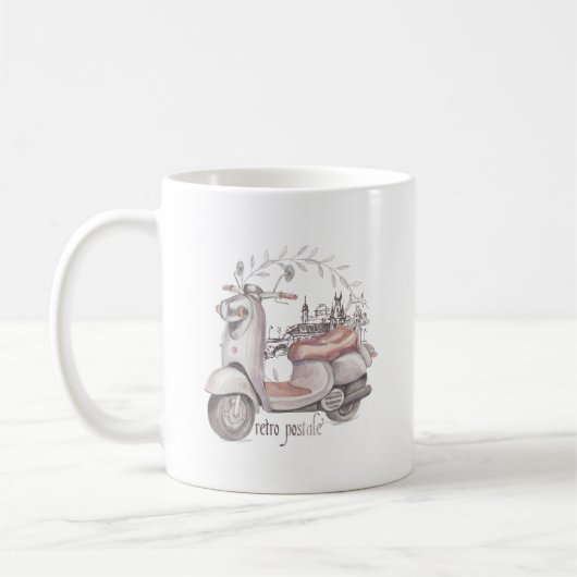Cooler Retro Roller Kaffeetasse (Links)