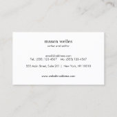 Cooler Retro-Schwarz-Weiß-Fett-Kreis Visitenkarte (Rückseite)