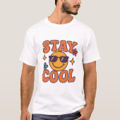 Cooler Retro-Smiley-T - Shirt bleibe (Vorderseite)