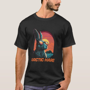 Cooler Retro Sonnenbrille Arktischer Hase T-Shirt