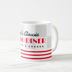 Cooler Retro-Stil 50's Diner Kaffee Tasse Geschenk