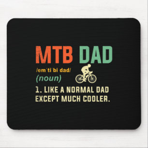 Cooler Retro-Stil Mountainbike-Geschenke für Väter Mousepad