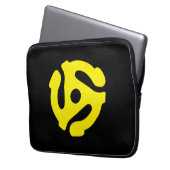 COOLER Retro-Vintag-Gelb-45-Abstandhalter Graphisc Laptopschutzhülle (Vorderseite Links)