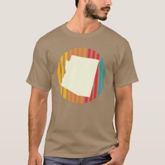 Cooler Retro-Vintage-Arizona-Kreis mit einer Karte T-Shirt