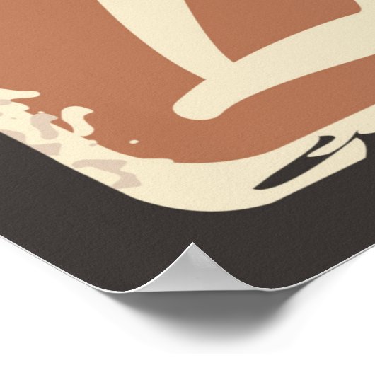 cooler Retro-Vintager Kaffee Poster (Ecke)