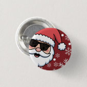 Cooler Retro-Weihnachtsmann-Auflaufplatte Button (Vorne & Hinten)