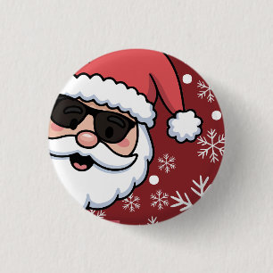 Cooler Retro-Weihnachtsmann-Auflaufplatte Button