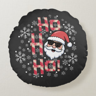 Cooler Retro-Weihnachtsmann-Auflaufplatte Rundes Kissen