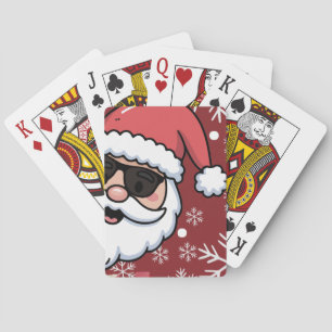 Cooler Retro-Weihnachtsmann-Auflaufplatte Spielkarten